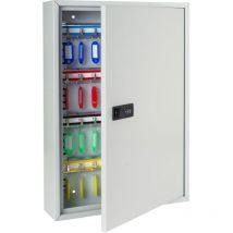 HMF - 13664-07 Schlüsselschrank mit Zahlencode, Schlüsselkasten groß, 64 Haken, 45 x 30 x 8 cm, Lichtgrau