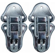 HMF - 14986-09 Spannverschluss mit Schlossöse, 2 Stück, 50 x 95 mm, Silber verzinkt