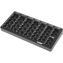282-02 Euro-Münzzählbrett abgeschrägt, 27,5 x 13 x 3 cm, schwarz - HMF