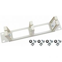 HMF - 63353-07 Rangierpanel für Serverschrank, 10 Zoll, 1 he, 3 Führungsbügel, Lichtgrau