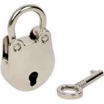 6490 Mini Deko Vorhängeschloss Mit Schlüssel, Silber - Hmf
