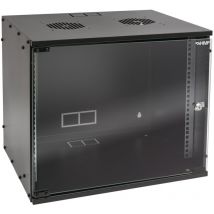 HMF - 65709-02 Serverschrank 19 Zoll, 9 he, Netzwerkschrank, unmontiert, 51 x 40 x 45 cm, Schwarz