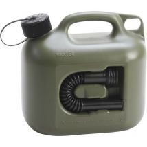 El combustible de perfil puede (uno) 5L. aceituna. Aprobado por la onu. hdpe. accesorios negros