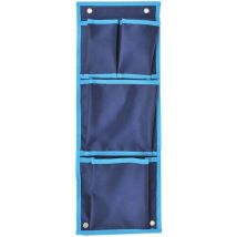 Hängender Organizer mit 4 Taschen – 20 x 57 cm – Blau – UV-beständig – Faltbar – Einfach zu montieren
