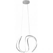 Nino - Hängelampe Deckenleuchte geschwungen Wohnzimmerlampe, dimmbar Metall weiß, 1xLED 23 Watt 1840 Lumen 2700 Kelvin, BxH 35x150 cm 30370102