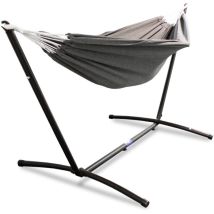 Lacestone - Hängematte Mit Gestell Hängeliege Relaxliege Outdoor Indoor 180x140 Bis 120kg Anthrazit