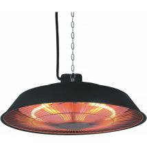 Hängende Elektro-Heizung - 1500W - Schwarz