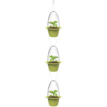 Vertikale Mini-Pflanztöpfe 14,5xØ9cm, 3er Set inkl. Zubehör - Romberg