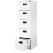 Jan Nowak - Hängeregistraturschrank V005 Hängemappenschrank Hängeregisterschrank Aktenschrank mit 5 Schubladen Pulverbeschichtung Stahlblech 162 cm x