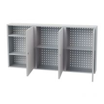 Bedrunka+hirth - Hängeschrank H750xB1500xT200 mm Vollblechtüren Stahlblech lichtgrau, ral 7035/lichtgrau, ral 7035