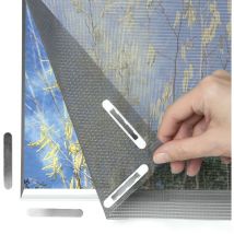 Hoberg Zanzariera con Protezione antipolline per finestre Innovativo fissaggio magnetico Tagliabile individualmente fino a 150x130cm, senza forare o