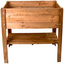 Hochbeet aus Holz braun 80,5x40x78,5cm Pflanzkasten Kräuterbeet Blumenkasten