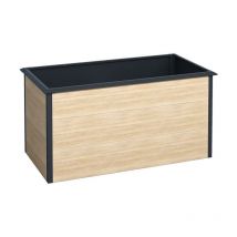 Hochbeet Design Gemüsebeet Pflanzbeet 150x75x77 cm mit Schneckenkante Holz-Optik