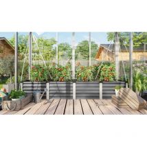 Hochbeet 'Linus in & out 401 l', granit, 245 x 65 x 40 cm (l x b x h) - Vitavia
