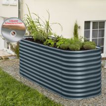 Hochbeet 'Vita basic l', granit, 242 x 82 x 86 cm (l x b x h) - Vitavia