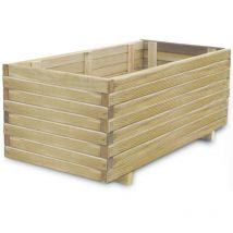 Bonnevie - Hochbeet,Blumenkasten,Pflanzkasten Balkon, Terrasse, Garten 100x50x40 cm Holz Rechteckig VMEC662050