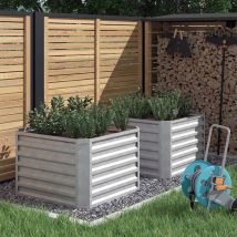 Hochbeet , Silber, 90 x 90 cm Ok-living