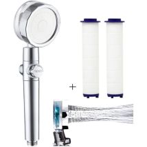 Hochdruck-Duschkopf, Filter-Duschkopf für hartes Wasser, Duschkopf mit niedrigem Wasserdruck, Turbo-Spa-Duschkopf mit Wasserdruckeinstellung