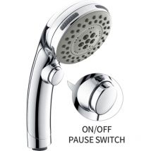 Hochdruck-duschkopf Mit 5 Strahlarten – Wassersparende Universal-handbrause Mit Wasserstopp-funktion
