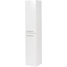 Fackelmann Hochschrank – Weiß – 30 x 159 x 32 cm – 2 Türen – 4 Glaseinlegeböden – Soft-Close – Badmöbel