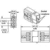 Hochstrom-Batteriesteckverbinder für 15 - 45 a 1327G16FP Gelb APP Inhalt: 1 St.