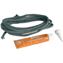 Hochtemperatur-Rundgeflecht D.10mm L.3m + Kleber