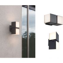 Hochwertige led Außenwandleuchten 2er set mit Lichtwürfel, dreh & schwenkbar