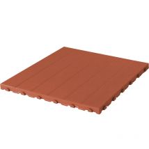 4x Kunststofffliesen 60 x 60cm für den Außenbereich, geschlossene Oberfläche,Terrakotta,von Ezooza