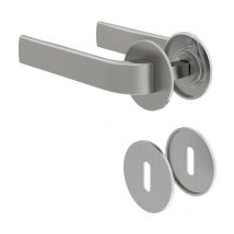 Hochwertiger Türdrücker Türgriff Edelstahl Optik Rosettengarnitur Drückergarnitur WC DIN Norm