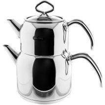 Mulex - Hochwertiges Teekannen-Set aus Edelstahl 18/10 – Perfekt für jede Teepause 0,7L+1,5L