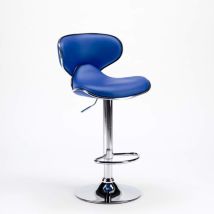 Amarillo Design Moderner Schwenkbarer Chrom Küchen- Und Barhocker - Blau