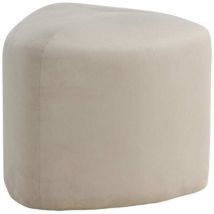 Peg Pouf Ø46cm – Velours weiß – Stilvoller Fußhocker für Wohnräume – Hohe Haltbarkeit