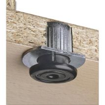 Höhenversteller zum Einbohren 305, ø38, Tragkr.400KG, Zamak blank/KS schwarz