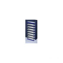 Stabil-Steckregal einseitig Regalhöhe 3000 mm blau/verzinkt