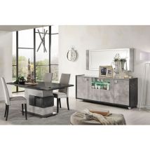 Altobuy - hoffman - Ensemble Buffet 4P avec Miroir + Table Repas à Pied Central