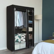Hofuton Armoire en Tissu Non-tissé, Organisateur de Rangement pour Vêtements, 5 Etagères, Design Personnalisable, 17210543cm, pour Chambre, Dressing,