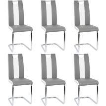 Wyctin - Hofuton Chaise Lot de 6, Testé par sgs, Gris Blanc