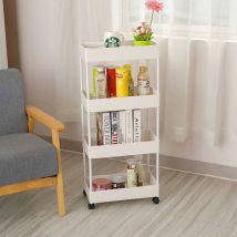 Wyctin - Hofuton Chariot de Rangement Mince Chariot Utilitaire Roulant pour Salle de Bain Chariot Organisateur Mobile pour Espace Etroit sur la Salle