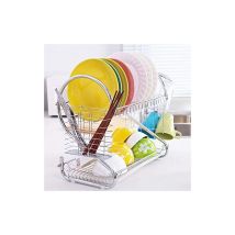 Wyctin - Hofuton Égouttoir à Vaisselle 2-Tier Plat Séchage Rack inox Draineur Cuisine Rangement Type 1