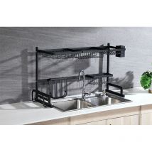 Wyctin - Hofuton Égouttoir à Vaisselle Couverts Cuisine Rangement Inox au dessus du Lavabo 85x32x52cm
