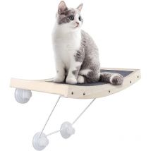 Hofuton Hamac de Fenêtre pour Chat, Lit de Siège de Fenêtre avec Ventouse Lit Suspendu pour Animal de Compagnie, Durable, Solide, Facile à Installer,