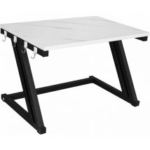 Wyctin - Hofuton Micro-Ondes Tablette, 2 Couches Support de Rangement pour Comptoir, Support de Micro-Ondes en Bois et Métal, Étagère de Cuisine pour