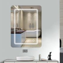 Wyctin - Hofuton Miroir de Salle de Bain Lumineux led 50 x 70 cm Miroir de Salle de Bain Miroir avec Interrupteur Tactile Lumière Blanche Froide