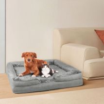 Hofuton Panier Chien Canapé Chien, Lit pour Chien Lavable, Anti-dérapant et Ultra Doux, Taille 160x200cm, Gris