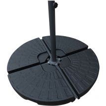 Hofuton Poids de Base pour Parasol - Rempli d'eau de Sable - Lot de 4 - Noir