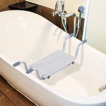 Wyctin - Hofuton Siège de Baignoire - Siège de Bain Suspendu Réglable - Tabouret de Salle de Bain - Dim. 73-83L x 22l x 18H cm - Alu. hdpe Blanc