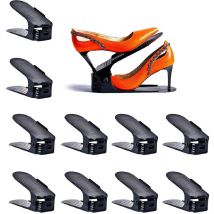 Hofuton Supports à Chaussures Réglables, Lot de 30 Rangements Chaussures en Plastique Gain de Place, Organiseurs de Chaussures Economie d'Espace avec
