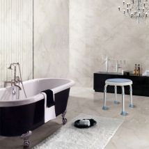 Wyctin - Hofuton Tabouret de Douche Pivotant à 360° - Tabouret de Douche - Hauteur Réglable - Antidérapant - en Aluminium - pour Les âges et Les