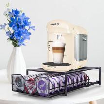 Wyctin - Hofuton Tiroir de Rangement 60 Pièces pour Dosettes, Distributeur Moderne Capsules de Café, Support pour Machine à Café Avec Organisateur de