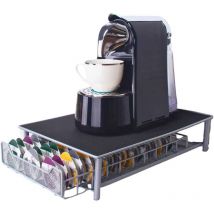 Wyctin - Hofuton Tiroir Porte Dosettes à Café x60 - Support Capsules en Métal Rangement - Gris